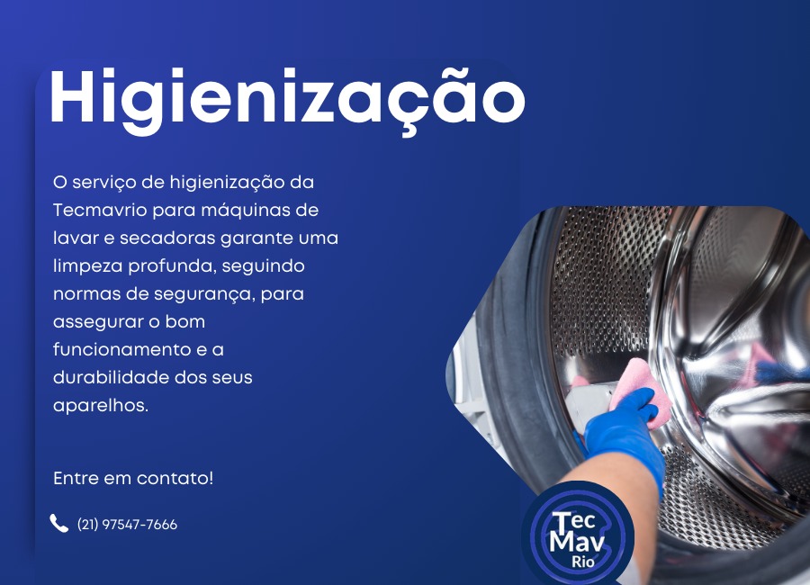 O melhor serviço de Higienização Máquinas de Lavar e Secar